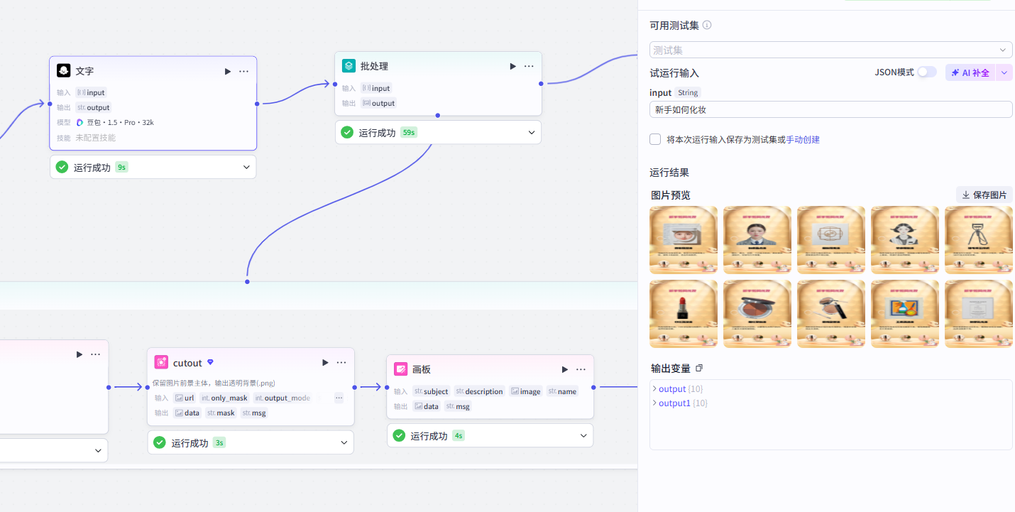 G33小红书美妆行业批量出图工作流